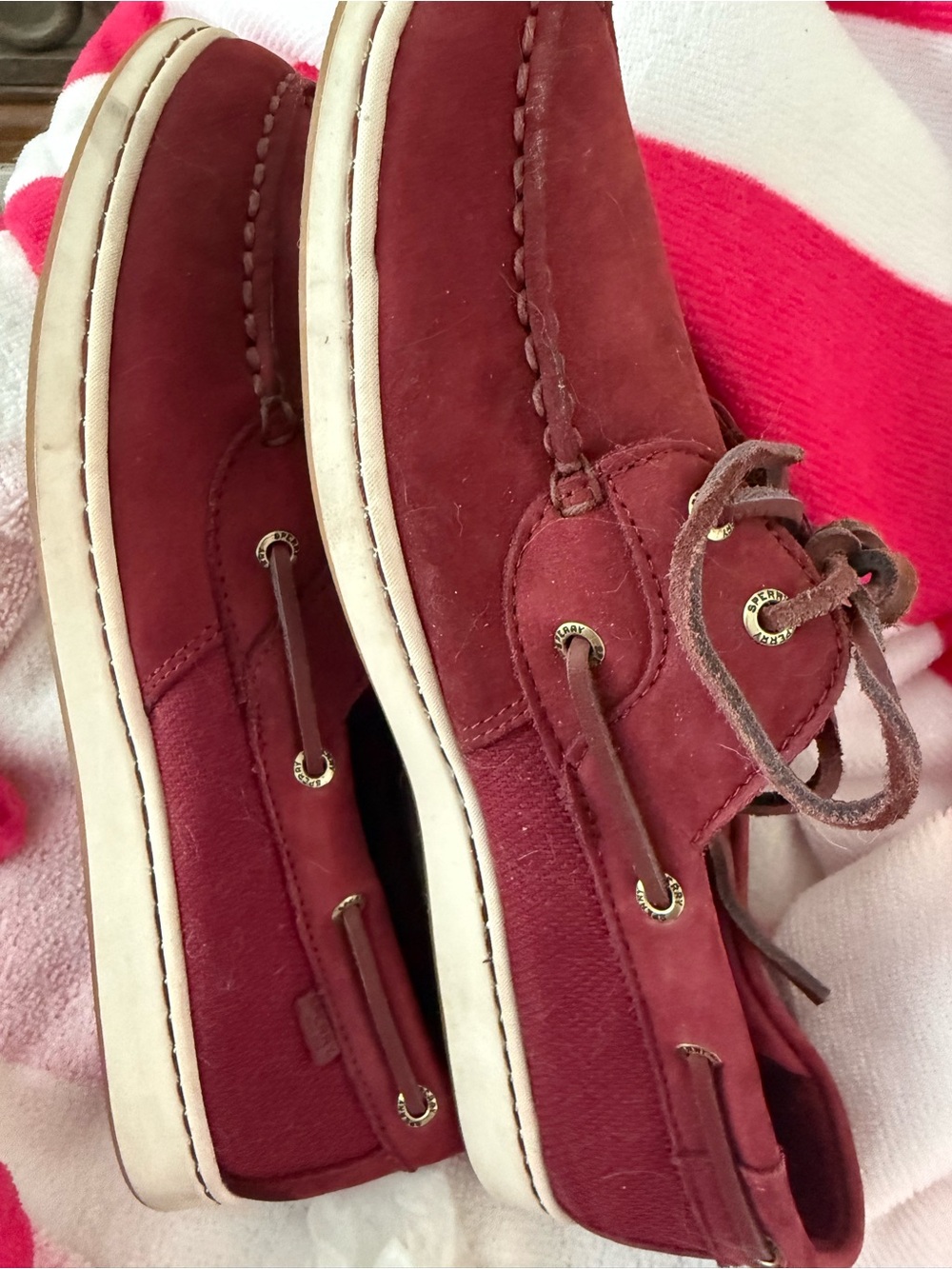 Sperry Red Suede Women's Boat Shoes